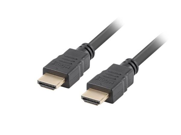 LANBERG High Speed HDMI 1.4 + Ethernet kabel, 4K@30Hz, CCS, M/M, délka 1m, černý, zlacené konektory CA-HDMI-11CC-0010-BK