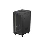 LANBERG INSTALAČNÍ RACK 19" 24U 600X800 ČERNÉ SKLENĚNÉ DVEŘE LCD (FLAT PACK) V2 FF01-6824-12BL