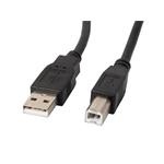 LANBERG KABEL USB-A(M)->USB-B(M) 2.0 1,8 M ČERNÝ CA-USBA-10CC-0018-BK
