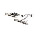 LANBERG KARTA PCI EXPRESS X1->4X DB-9(COM) NÍZKOPROFILOVÝ PCE-DB9-004