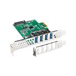 LANBERG KARTA PCI EXPRESS X1->4X USB-A 3.1 GEN1 LOW PROFILE PCE-US3-004