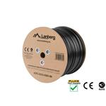 LANBERG LAN KABEL CAT.5E FTP 305M PEVNÝ VENKOVNÍ CU ČERNÝ FLUKE PŘEDÁN LCF5-21CU-0305-BK