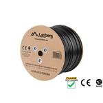 LANBERG LAN KABEL CAT.5E UTP 305M PEVNÝ VENKOVNÍ CU ČERNÝ FLUKE PASS LCU5-21CU-0305-BK