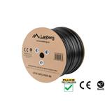 LANBERG LAN KABEL CAT.5E UTP 305M PEVNÝ VENKOVNÍ KABEL S GELOVOU VÝPLNÍ CU ČERNÝ FLUKE PASS LCU5-30CU-0305-BK