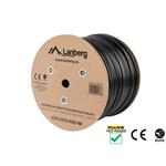 LANBERG LAN KABEL CAT.6 FTP 305M PEVNÝ VENKOVNÍ CU ČERNÝ FLUKE PŘEDÁN LCF6-21CU-0305-BK