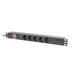 LANBERG NAPÁJECÍ DISTRIBUČNÍ JEDNOTKA (PDU) 19" 1U 16A 2M 5X SCHUKO ZÁSUVKY ČERNÁ PDU-05F-0200-BK