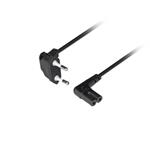 LANBERG NAPÁJECÍ KABEL EURO (RÁDIO) CEE 7/16->IEC 320 C7 1,8M ÚHEL VDE ČERNÝ