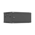 LANBERG NÁSTĚNNÁ INSTALAČNÍ SKŘÍŇ 19" 4U 600X450 ČERNÉ KOVOVÉ DVEŘE (PLOCHÉ BALENÍ) WF01-6404-00B