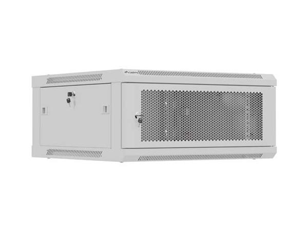 LANBERG NÁSTĚNNÁ INSTALAČNÍ SKŘÍŇ 19" 4U 600X600 ŠEDÉ PERFOROVANÉ DVEŘE (PLOCHÉ BALENÍ) WF01-6604-23S