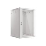 LANBERG Nástěnná jednodílná skříň 19", 18U/600x600 (v rozloženém stavu) šedá (RAL7035) V2 WF01-6618-10S