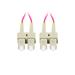 LANBERG optický patch cord MM SC/UPC-SC/UPC duplex 1m LSZH OM4 50/125 průměr 3mm, barva magenta FO-SUSU-MD41-0010-VT