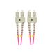 LANBERG optický patch cord MM SC/UPC-SC/UPC duplex 1m LSZH OM4 50/125 průměr 3mm, barva magenta FO-SUSU-MD41-0010-VT