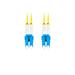 LANBERG optický patch cord SM LC/UPC-LC/UPC duplex 2m LSZH G657A1 průměr 3mm, barva žlutá FO-LULU-SD11-0020-YE