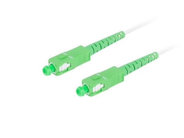 LANBERG optický patch cord SM SC/APC-SC/APC simplex 50m LSZH G657A2 průměr 3mm, barva bílá FO-SASA-SS21-0500-WH