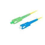 LANBERG optický patch cord SM SC/APC-SC/UPC simplex 1m LSZH G657A1 průměr 3mm, barva žlutá