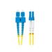 LANBERG optický patch cord SM SC/UPC-LC/UPC duplex 1m LSZH G657A1 průměr 3mm, barva žlutá FO-SULU-SD11-0010-YE