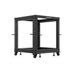 LANBERG OTEVŘENÝ RACK 12U 19" 600X600-1100 NASTAVITELNÝ ČERNÝ OR01-6112-B