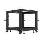 LANBERG OTEVŘENÝ RACK 9U 19" 600X600-1100 NASTAVITELNÝ ČERNÝ OR01-6109-B