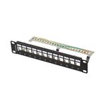 LANBERG PATCH PANEL 12 PORTŮ 1U 10" FTP PRO MODULY KEYSTONE ČERNÝ V2 PPKS-9212-B