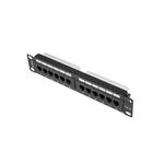 Lanberg PATCH PANEL 12PORT 1U 10" CAT.5E UTP BLACK PPU5-9012-B