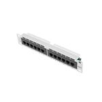 LANBERG PATCH PANEL 12PORT 1U 10" CAT.6 UTP ŠEDÝ PPU6-9012-S