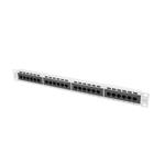 Lanberg PATCH PANEL 24 PORT 1U 19" CAT.5E FTP WITH CABLE ORGANIZER SHIELDED GREY PPS5-1024-S