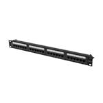 LANBERG PATCH PANEL 24 PORT 1U 19” CAT.6A UTP BLACK PPUA-1024-B