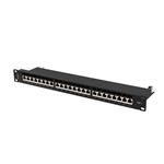 LANBERG PATCH PANEL 24 PORTŮ 1U 19" CAT.7 FTP STÍNĚNÝ ČERNÝ PPS7-1024-B