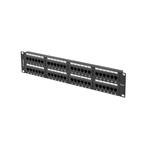 Lanberg PATCH PANEL 48 PORT 2U 19" CAT.6 UTP BLACK PPU6-2048-B