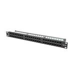LANBERG PATCH PANEL 48 PORTŮ 1U 19" CAT.5E UTP ČERNÝ PPU5-1048-B
