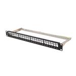Lanberg PATCH PANEL BLANK 24 PORT 1U 19" FTP FOR KEYSTONE MODULES BLACK PPKS-0924-B