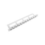 Lanberg PATCH PANEL BLANK 24 PORT 1U STAGGERED WITH ORGANIZER FOR KEYSTONE MODULES GREY PPKS-1224-S