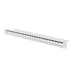 LANBERG PATCH PANEL BLANK 24 PORTŮ 1U PRO MODULY KEYSTONE ŠEDÝ PPKS-1024-S