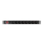 Lanberg POWER DISTRIBUTION UNIT (PDU) 19" LANBERG 1U 16A 2M 8X FRENCH OUTLETS BLACK PDU-08E-0200-BK