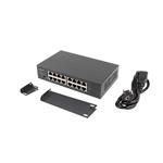 LANBERG PŘEPÍNAČ RSGE-16 16X 1GB GIGABITOVÝ ETHERNET NEŘÍZENÝ RACK 10"/19"