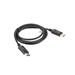 LANBERG připojovací kabel DisplayPort 1.2 M/M, 4K@60Hz, délka 1,8m, černý, se západkou, zlacené kon CA-DPDP-10CC-0018-BK
