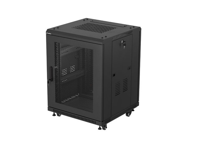 Lanberg RACK CABINET 19" FREE-STANDING 15U/600X600 (FLAT PACK) WITH MESH DOOR BLACK FF01-6615-23B