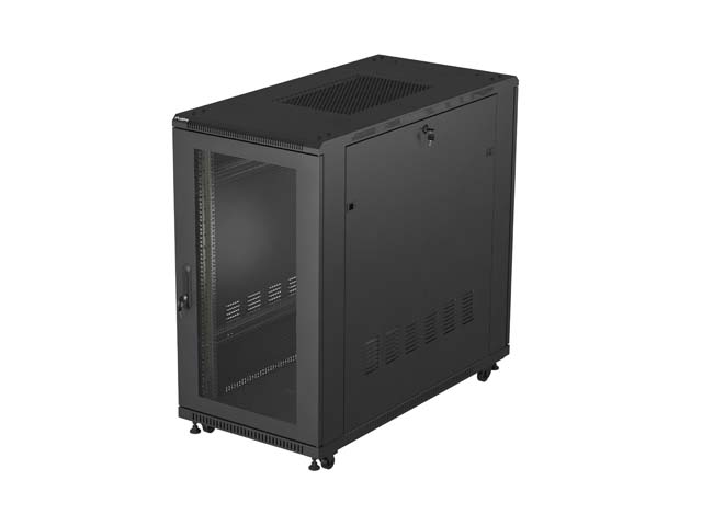 Lanberg RACK CABINET 19" FREE-STANDING 22U/600X1200 (FLAT PACK) WITH MESH DOOR BLACK FF01-6222-23B