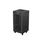 Lanberg RACK CABINET 19" FREE-STANDING 22U/600X600 (FLAT PACK) WITH MESH DOOR LCD BLACK V2 FF01-6622-23BL