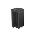 Lanberg RACK CABINET 19" FREE-STANDING 24U/600X600 (FLAT PACK) WITH MESH DOOR LCD BLACK LANBERG V2 FF01-6624-23BL