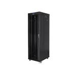 LANBERG RACK CABINET 19" FREE-STANDING 42U/600X1000 (FLAT PACK) WITH GLASS DOOR LCD BLACK FF01-6042-12BL