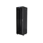 LANBERG RACK CABINET 19" FREE-STANDING 42U/600X600 (FLAT PACK) WITH GLASS DOOR LCD BLACK FF01-6642-12BL