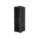 LANBERG RACK CABINET 19" FREE-STANDING 42U/600X800 (FLAT PACK) WITH GLASS DOOR LCD BLACK FF01-6842-12BL