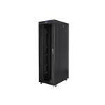 LANBERG RACK CABINET 19" FREE-STANDING 42U/800X1200 (FLAT PACK) WITH GLASS DOOR LCD BLACK FF01-8242-12BL