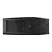 LANBERG RACK CABINET 19" WALL-MOUNT 4U/600X600 (FLAT PACK) WITH GLASS DOOR BLACK V2 WF01-6604-10B
