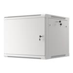 LANBERG RACK CABINET 19” WALL-MOUNT 9U/600X600 FOR SELF-ASSEMBLY WITH METAL DOOR GREY (FLAT PACK) WF01-6609-00S