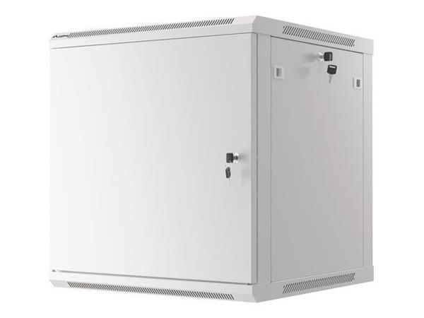 LANBERG RACK CABINET 19” WALL-MOUNT FOR SELF-ASSEMBLY 12U/600X600 WITH METAL DOOR GREY (FLAT PACK) WF01-6612-00S