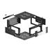 LANBERG RACK CABINET 19" WALL-MOUNTED 4U 570X600 FAST ASSEMBLY (FLAT PACK) BLACK WFFA-5604-10B