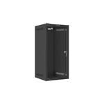 LANBERG RACKOVÁ SKŘÍŇ 10" NÁSTĚNNÁ 12U/280X310 (v rozloženém stavu) S PROSKLENÝMI DVEŘMI ČERNÁ WF10-2312-10B