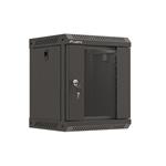 LANBERG RACKOVÁ SKŘÍŇ 10" PRO MONTÁŽ NA STĚNU 6U/300X300 (v rozloženém stavu) S PROSKLENÝMI DVEŘMI ČERNÁ WF11-3306-10B
